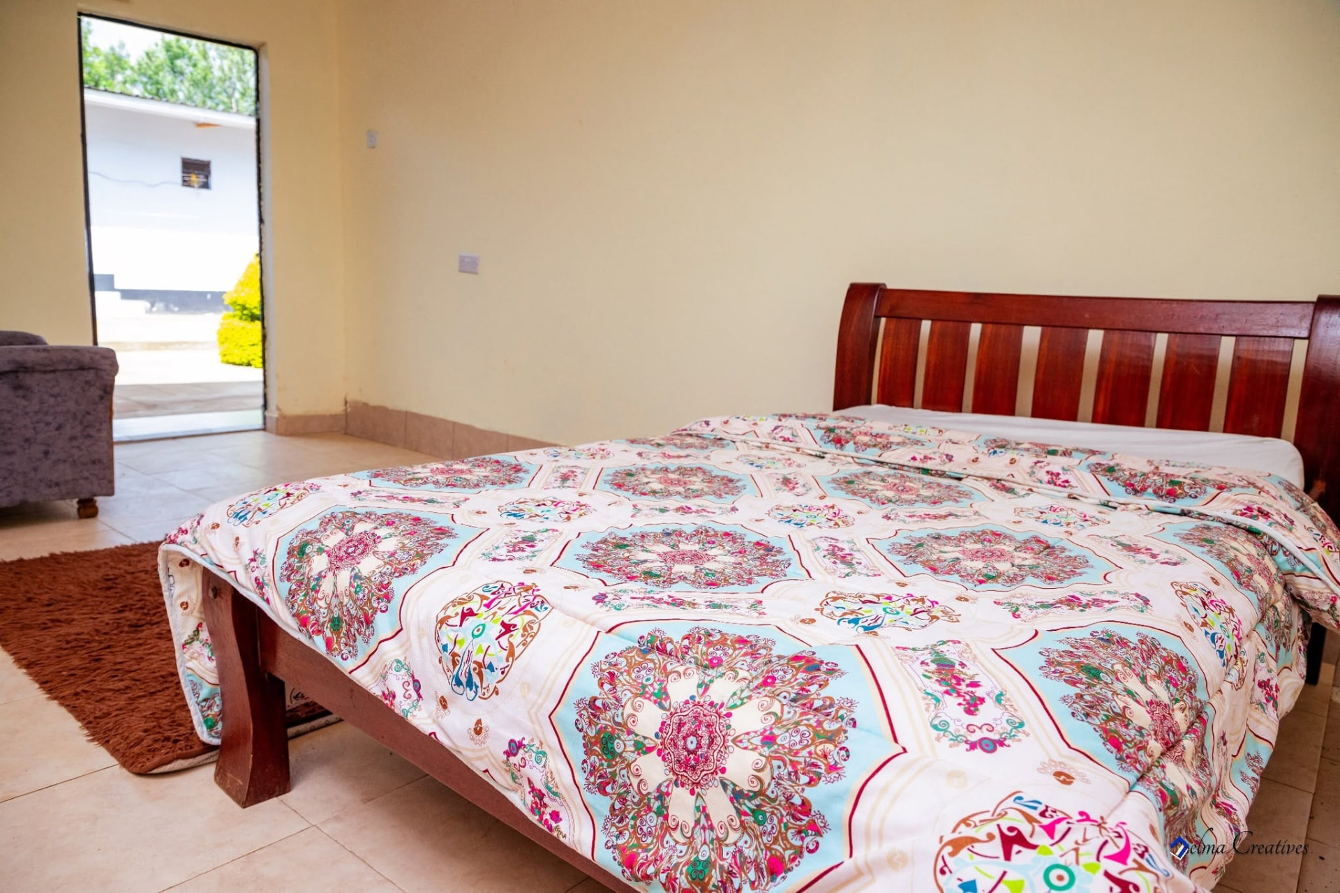 Clean, comfortable client accommodation