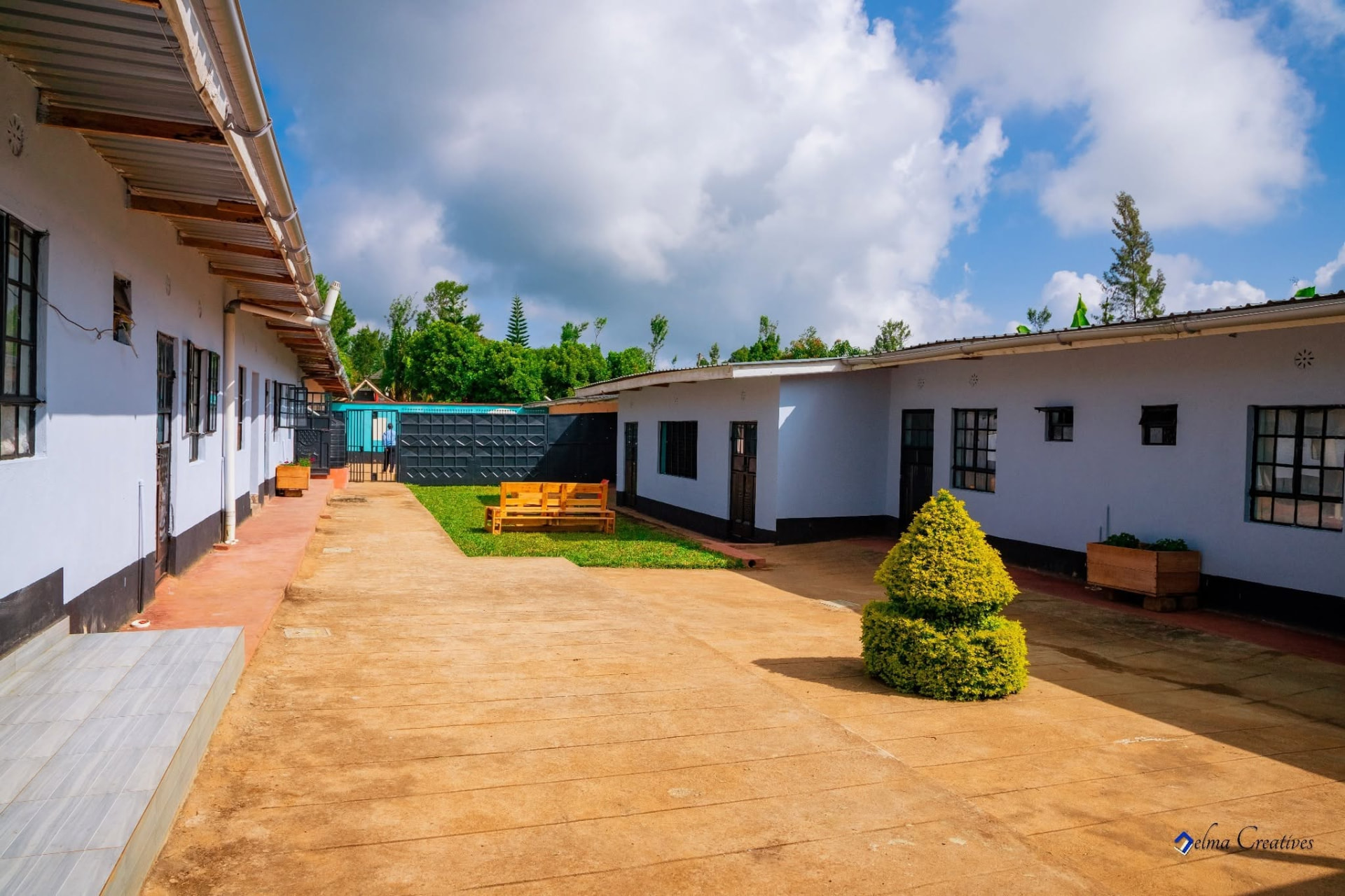 Our residential wings and courtyard in Nkubu, Kithunguri