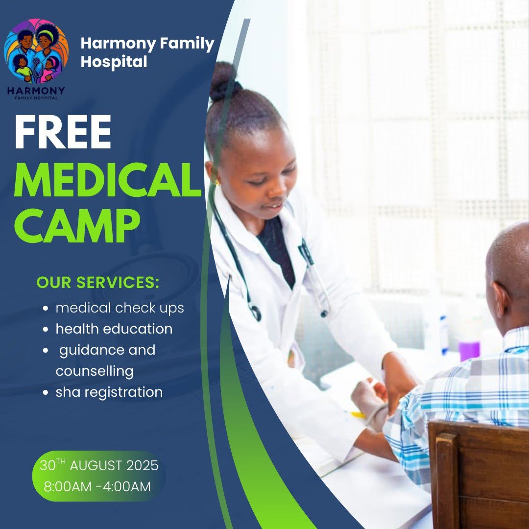 Free Medical Camp Poster — Harmony Therapy Centre brochure