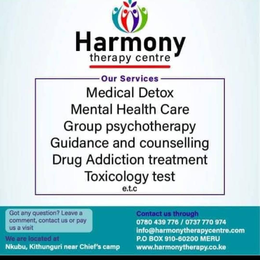 Our Services Poster — Harmony Therapy Centre brochure