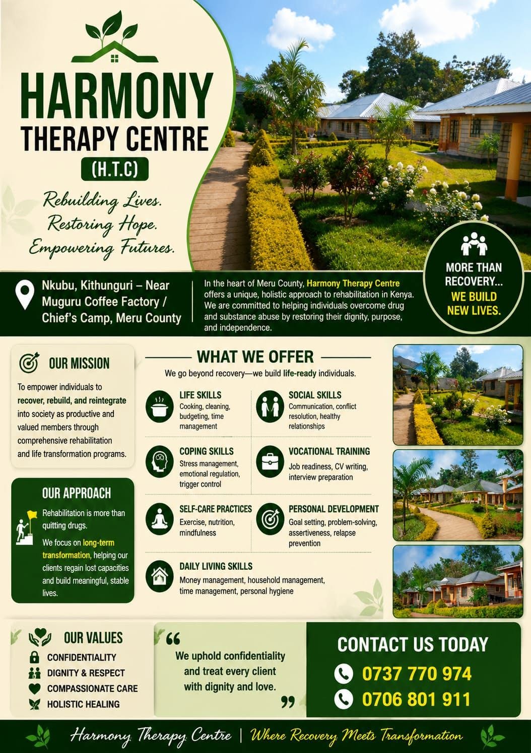 Harmony Therapy Centre Profile — Harmony Therapy Centre brochure