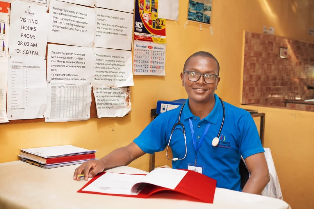 Healthcare professional in consultation office
